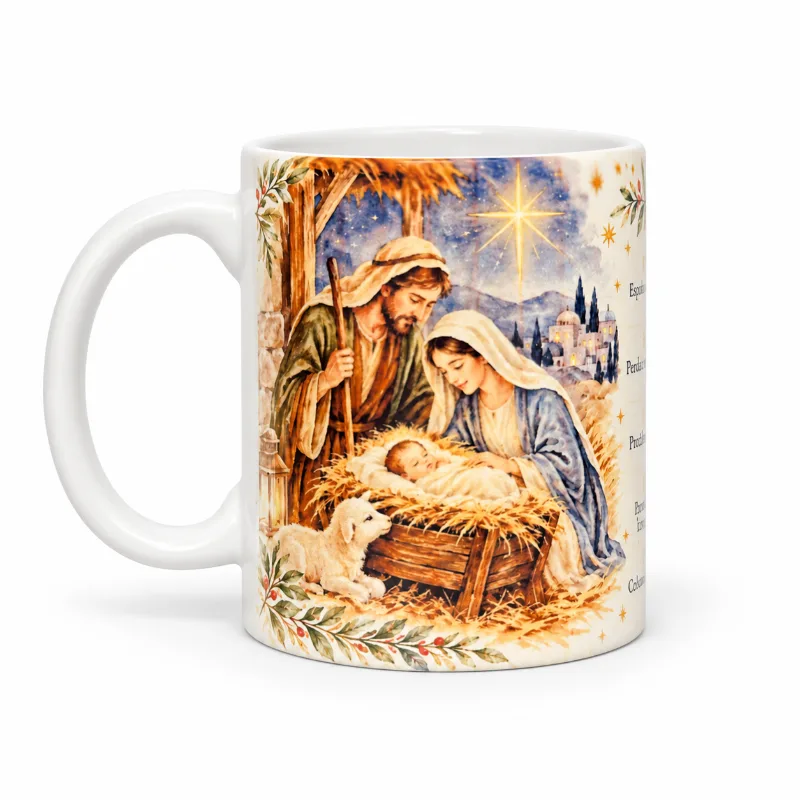 Caneca Natalina Presépio